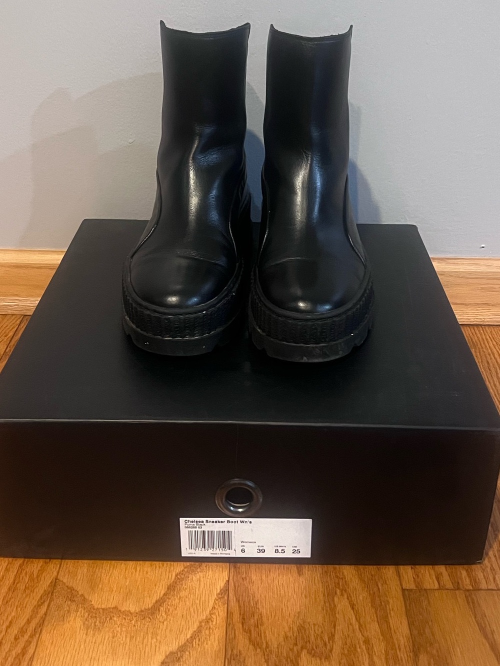 Fenty PumaBlack Platform Chelsea Boots